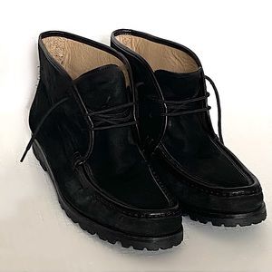 Salvatore Ferragamo men’s nubuck suede leather boots Sz 11 1/2 narrow NWOT